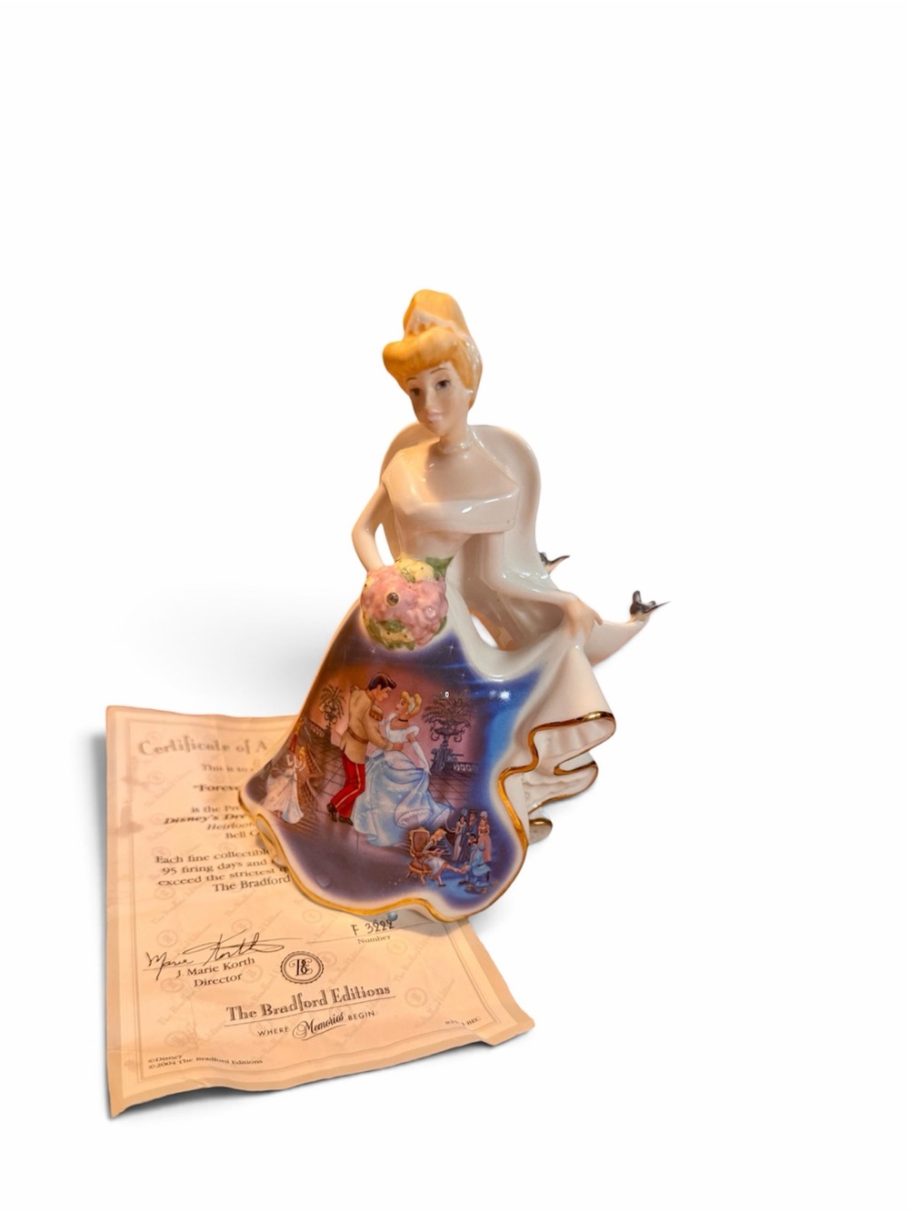 Bradford Editions Disney Franchise Cinderella Movie Porcelain Figurine 2004